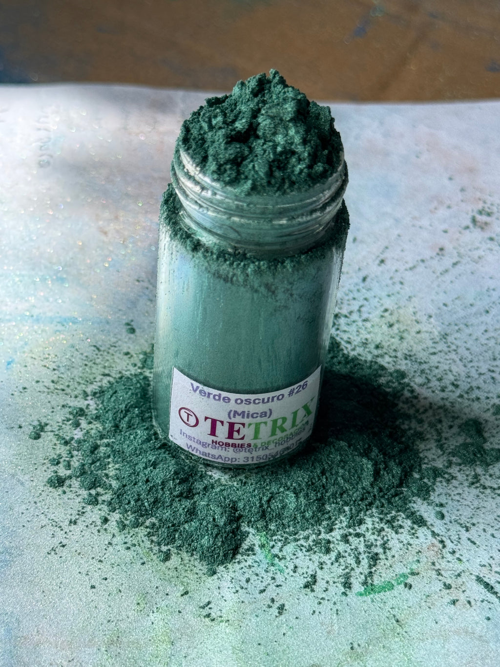 Pigmentos mica verde oscuro #26