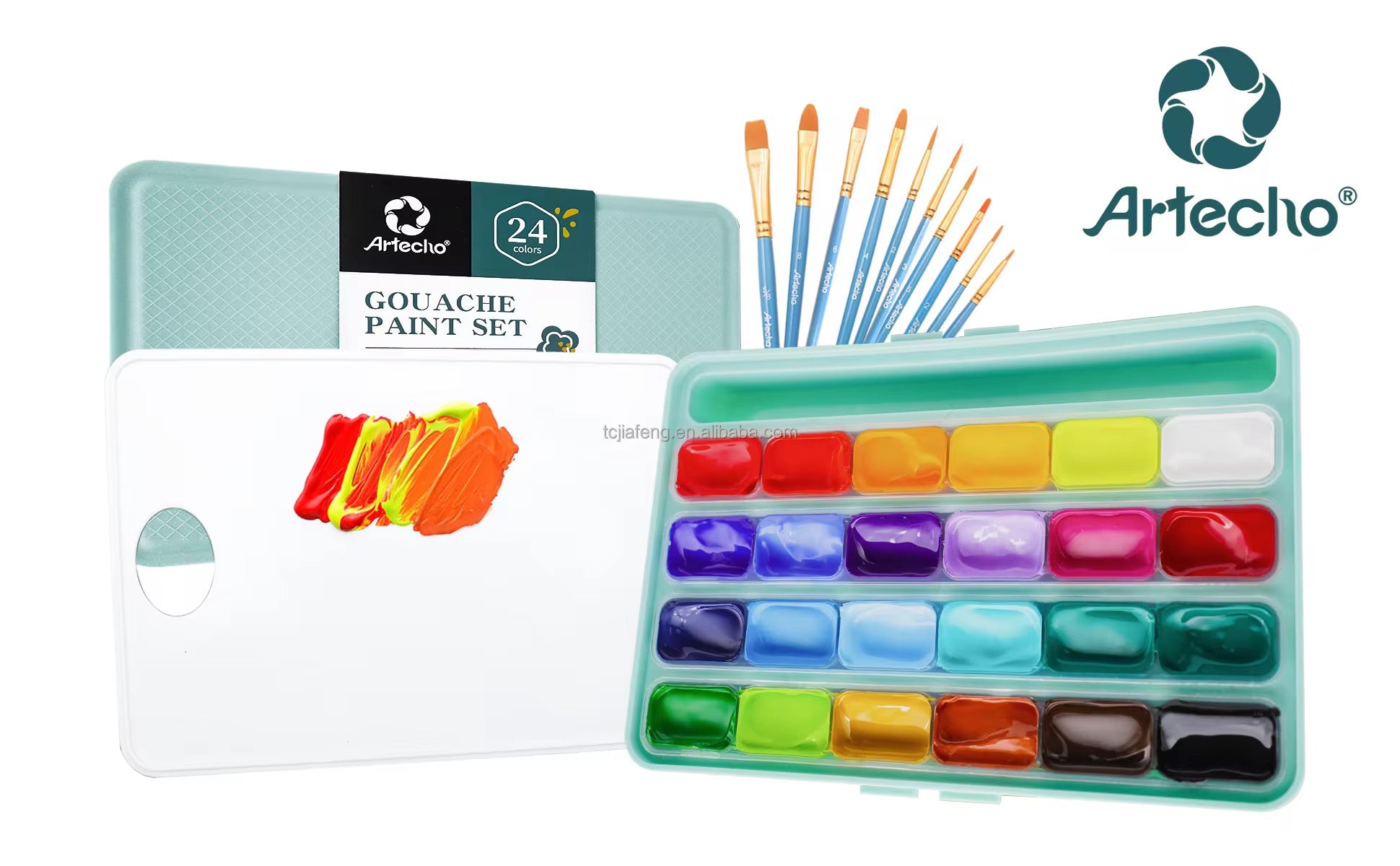 Pintura Gouache Estilo Himi X24 Colores Con Pinceles