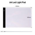 Tabla de luz led para dibujo tamaño A4