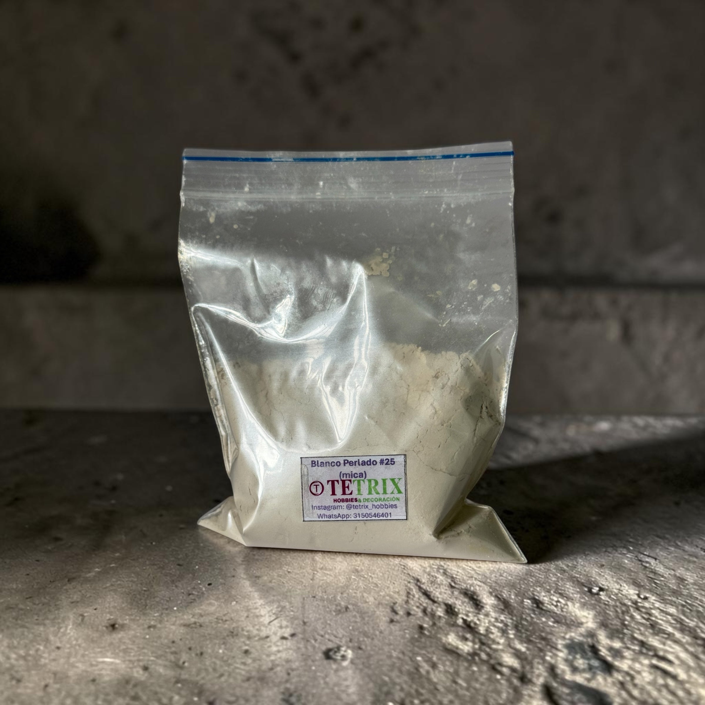 Pigmento Mica blanco perlado #25