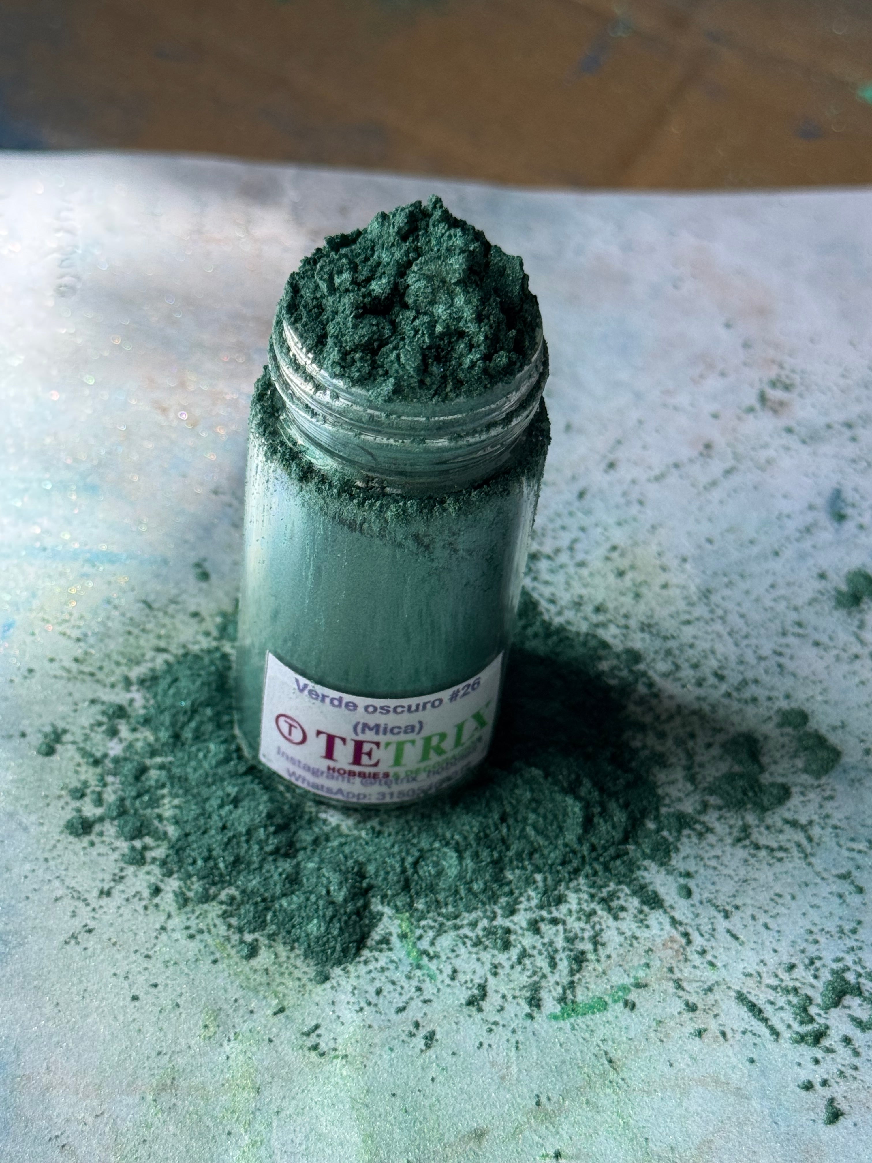 Pigmentos mica verde oscuro #26