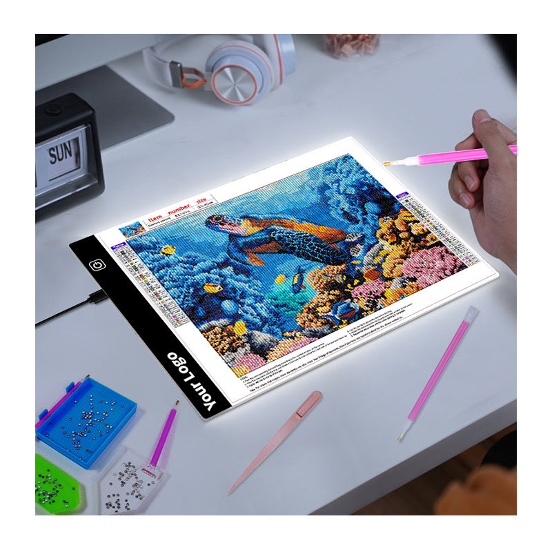 Tabla de luz led para dibujo tamaño A4 con escala