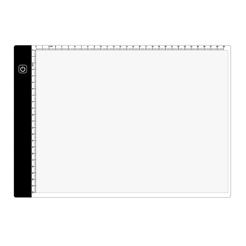 Tabla de luz led para dibujo tamaño A4 con escala