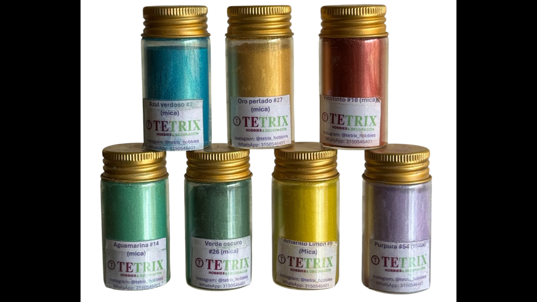 Set de Pigmento Mica x7 colores 10 gramos